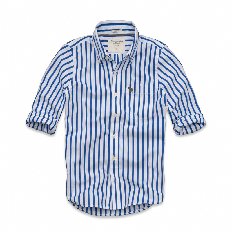 Abercrombie Fitch Hombres Necesidad Algodón Camisa AF6891